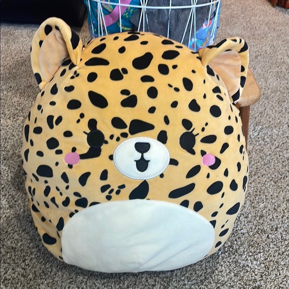 Large Squishmallow Leopard Print